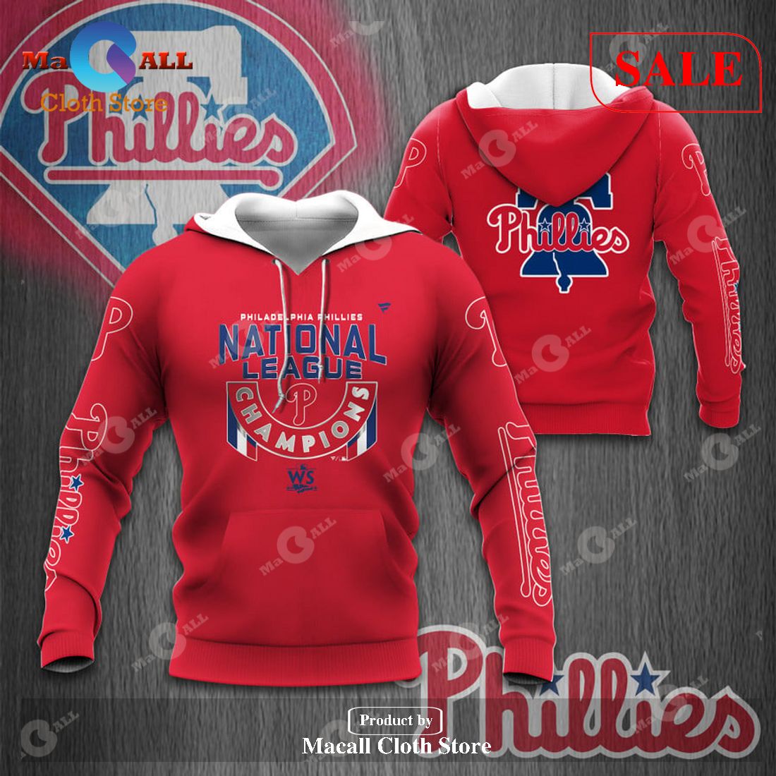 [SALE] Philadelphia Phillies National League Hoodie Sweatshirt 3D ...