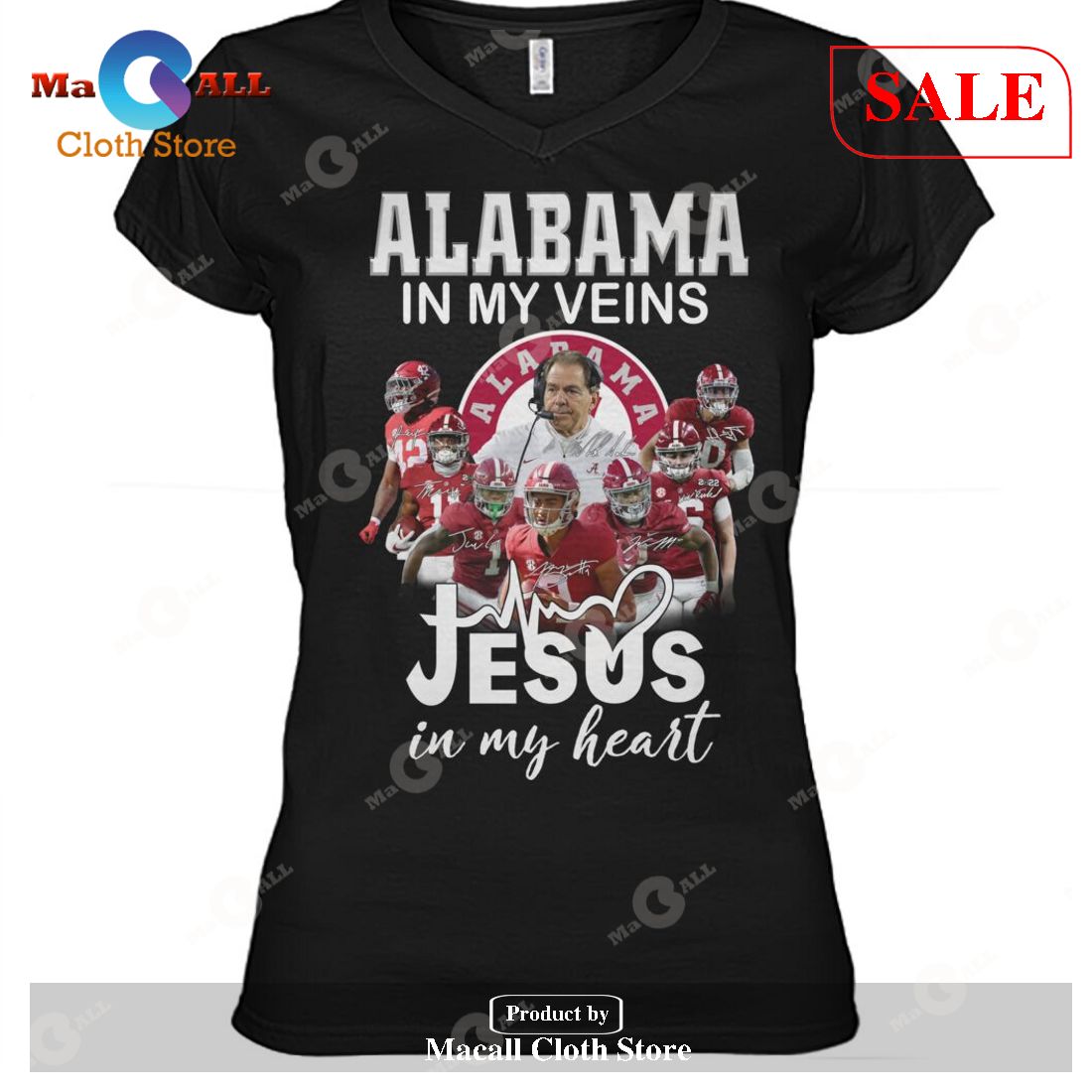 [SALE] Alabama In My Veins – Jesus In My Heart Tee T-Shirt