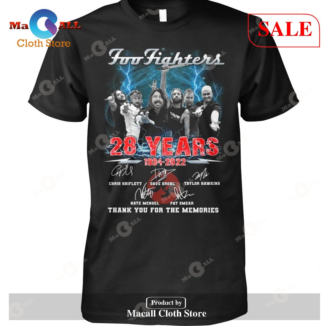 [SALE] Foo Fighters 28 Years 1994-2022 Memories T-Shirt