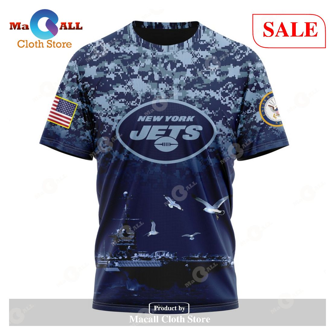 SALE] NFL New York Jets - Honor US Navy Veterans Hoodie Sweatshirt 3D  LIMITED EDITION - Macall Cloth Store - Destination for fashionistas