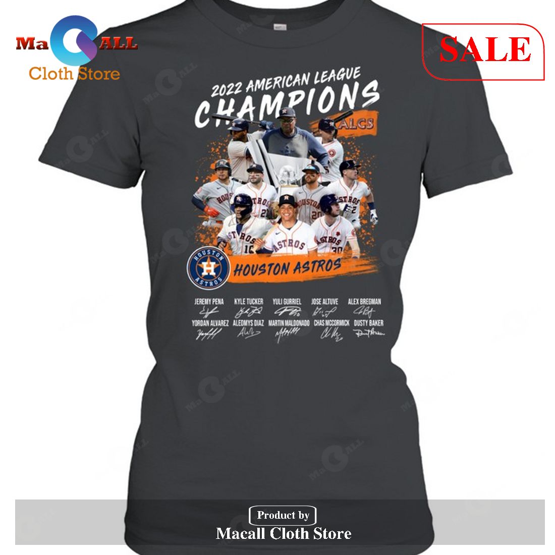 [SALE] Houston Astros Player Signatures 2022 American League Champions T-Shirt
