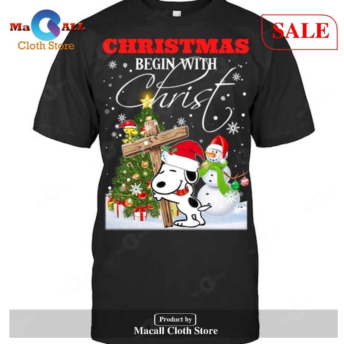 [SALE] Christmas Begin With Christ-Unisex T-Shirt