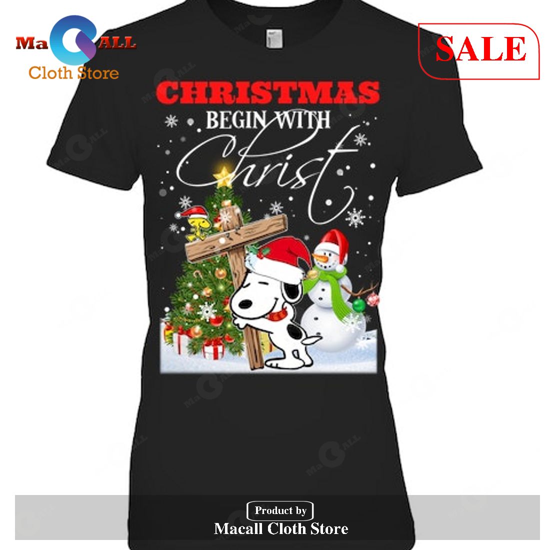 [SALE] Christmas Begin With Christ-Unisex T-Shirt