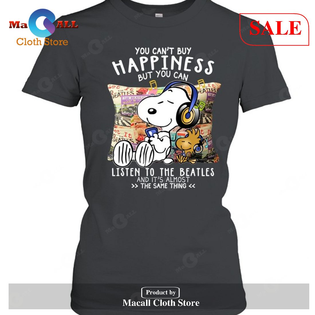 [SALE] The Beatles Snoopy Listen To The Beatles T-Shirt