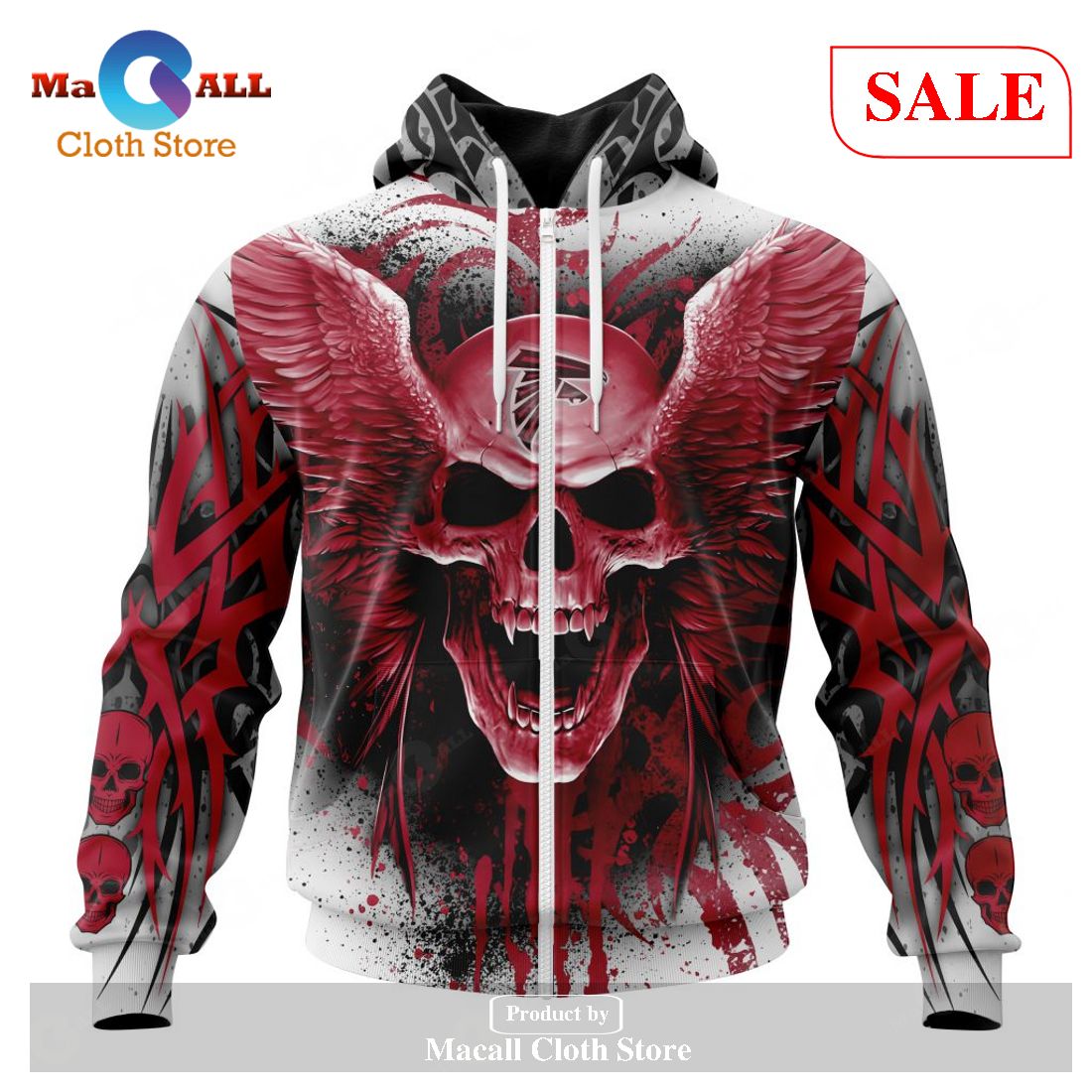 [SALE] NFL Atlanta Falcons Special Kits With Skull Art Hoodie Sweatshirt 3D LIMITED EDITION