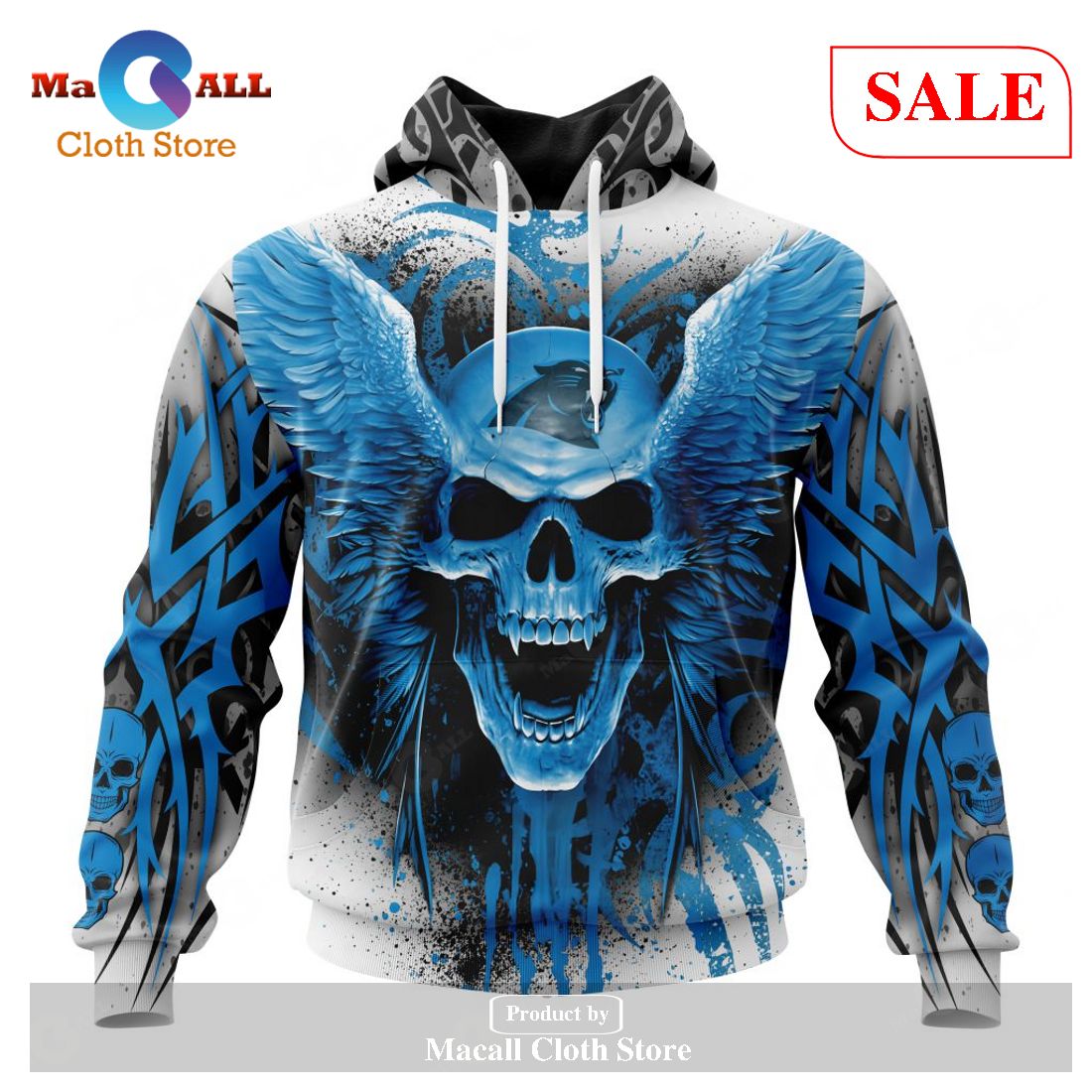 [SALE] NFL Carolina Panthers Special Kits With Skull Art Hoodie Sweatshirt 3D LIMITED EDITION