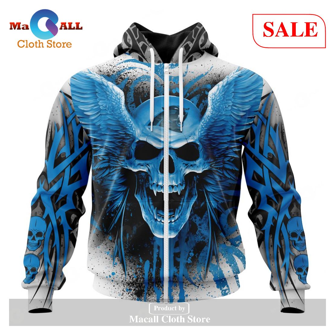 [SALE] NFL Carolina Panthers Special Kits With Skull Art Hoodie Sweatshirt 3D LIMITED EDITION