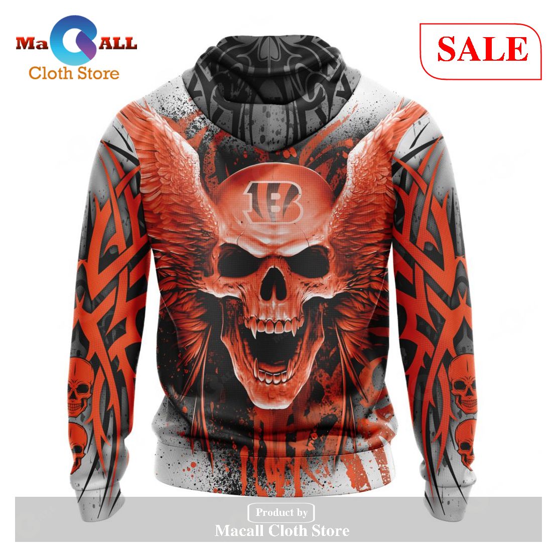 NFL Cincinnati Bengals Special Expendables Skull Design Hoodie - Torunstyle