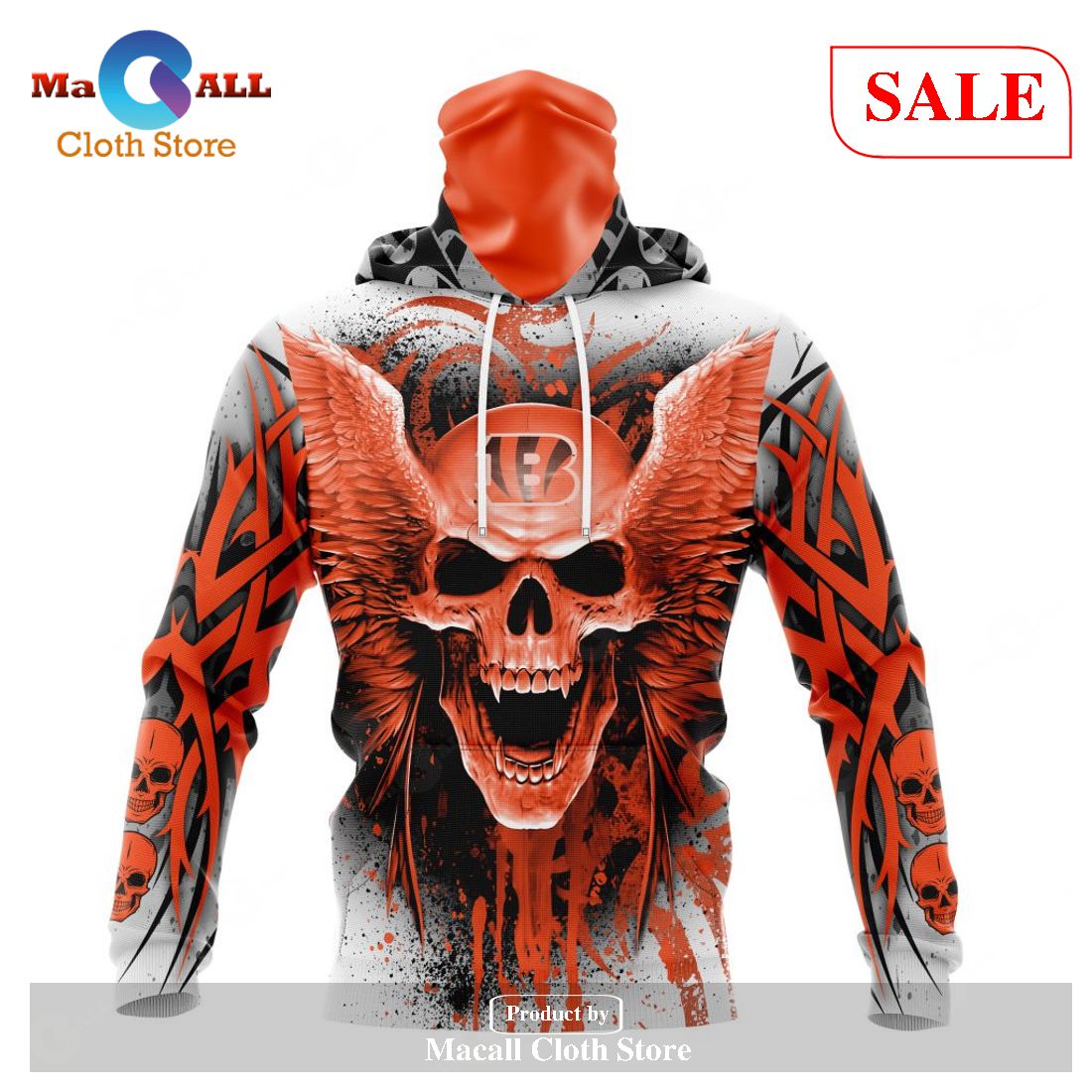 TRENDING NFL Cincinnati Bengals Special Horror Skull Art Design Hoodie