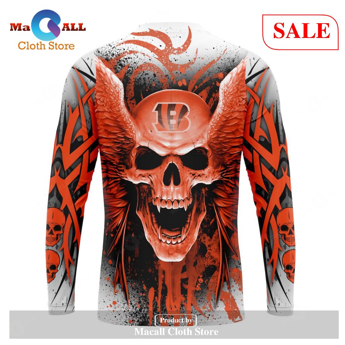 NFL Cincinnati Bengals Special Expendables Skull Design Hoodie - Torunstyle