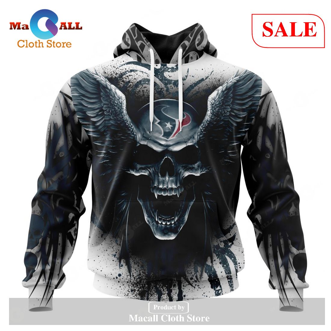 [SALE] NFL Houston Texans Special Kits With Skull Art Hoodie Sweatshirt 3D LIMITED EDITION
