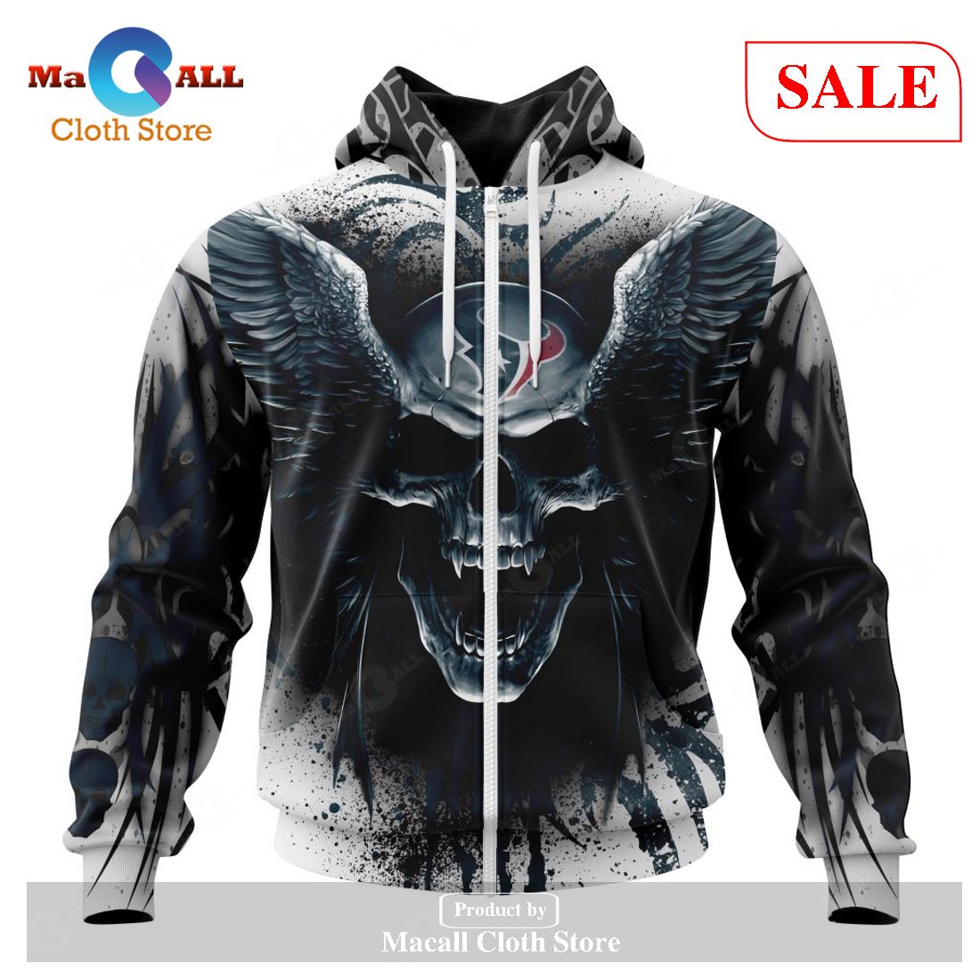 [SALE] NFL Houston Texans Special Kits With Skull Art Hoodie Sweatshirt 3D LIMITED EDITION