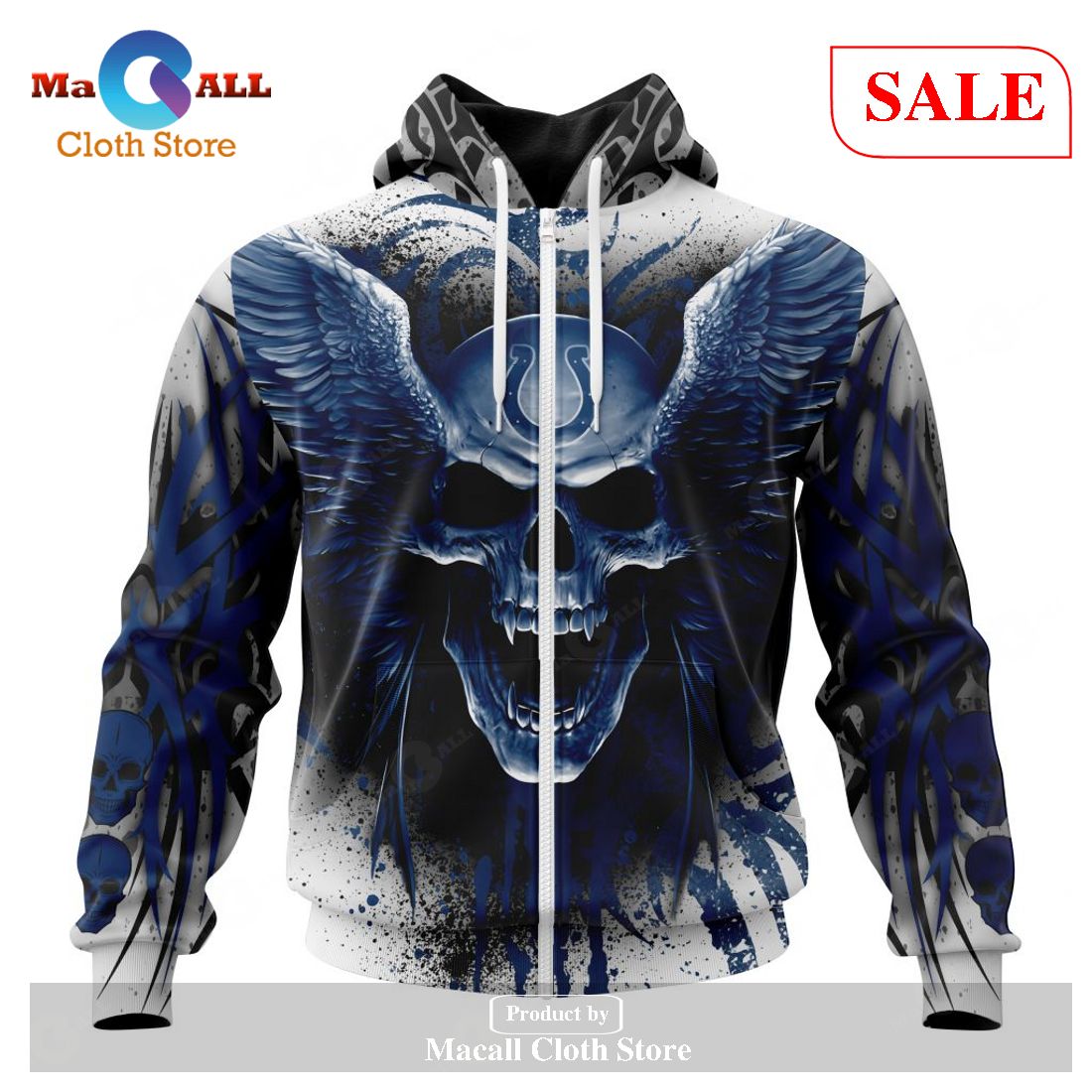 [SALE] NFL Indianapolis Colts Special Kits With Skull Art Hoodie Sweatshirt 3D LIMITED EDITION