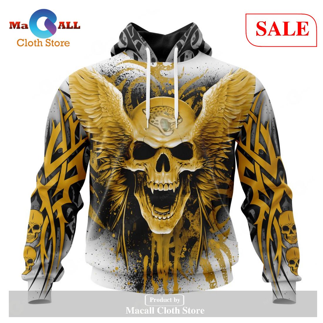[SALE] NFL Jacksonville Jaguars Special Kits With Skull Art Hoodie Sweatshirt 3D LIMITED EDITION