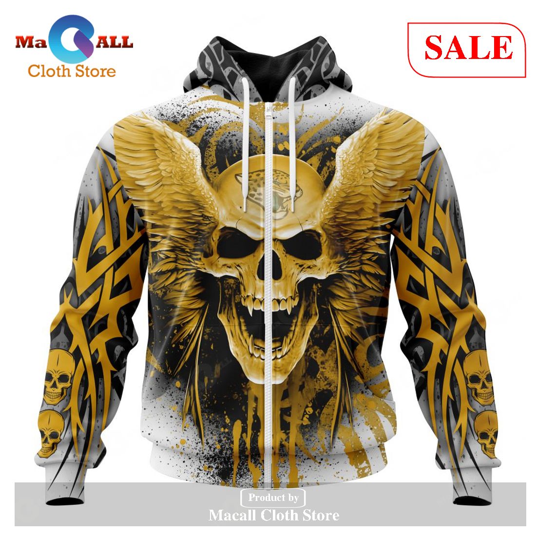 [SALE] NFL Jacksonville Jaguars Special Kits With Skull Art Hoodie Sweatshirt 3D LIMITED EDITION