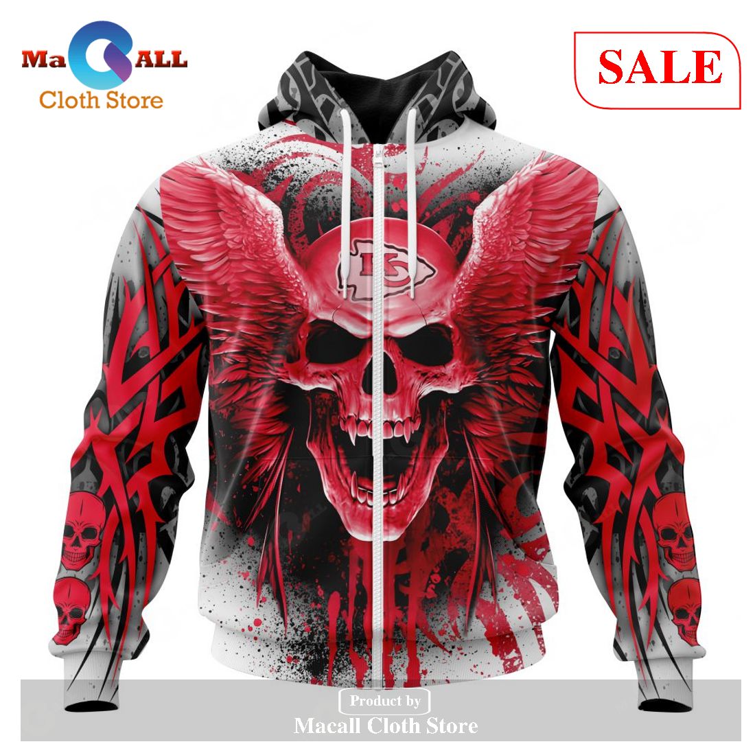 [SALE] NFL Kansas City Chiefs Special Kits With Skull Art Hoodie Sweatshirt 3D LIMITED EDITION