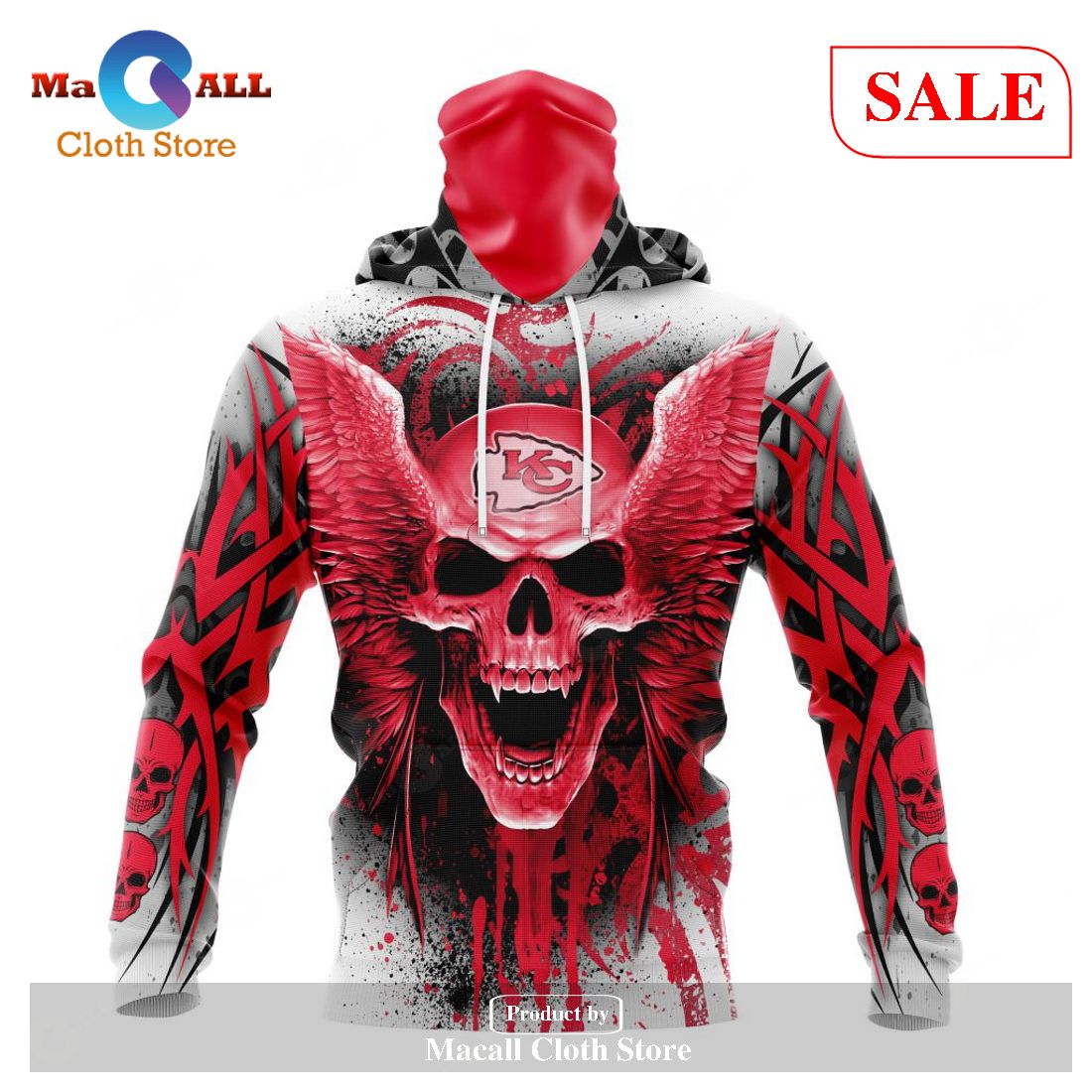 NFL Kansas City Chiefs Special Skull Art Design Hoodie - Torunstyle