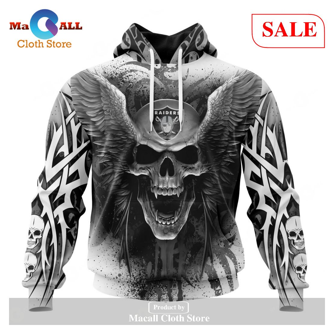 [SALE] NFL Las Vegas Raiders Special Kits With Skull Art Hoodie Sweatshirt 3D LIMITED EDITION
