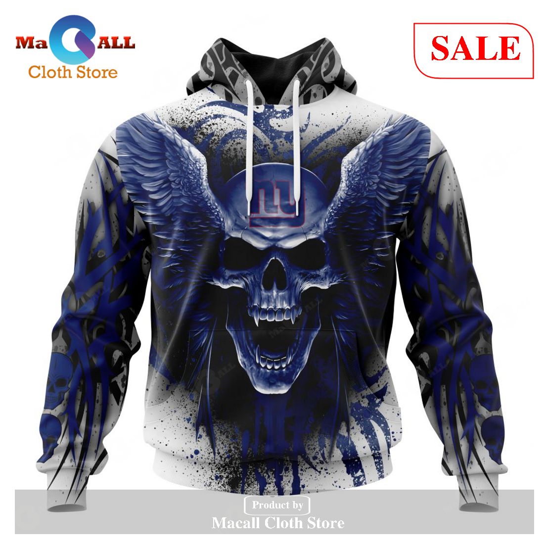 [SALE] NFL New York Giants Special Kits With Skull Art Hoodie Sweatshirt 3D LIMITED EDITION