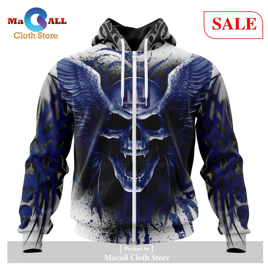 [SALE] NFL New York Giants Special Kits With Skull Art Hoodie Sweatshirt 3D LIMITED EDITION