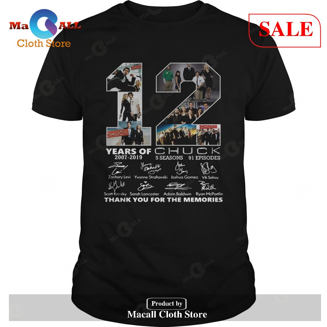 [SALE] 12 Years of Chuck thank you for the memories T-Shirt