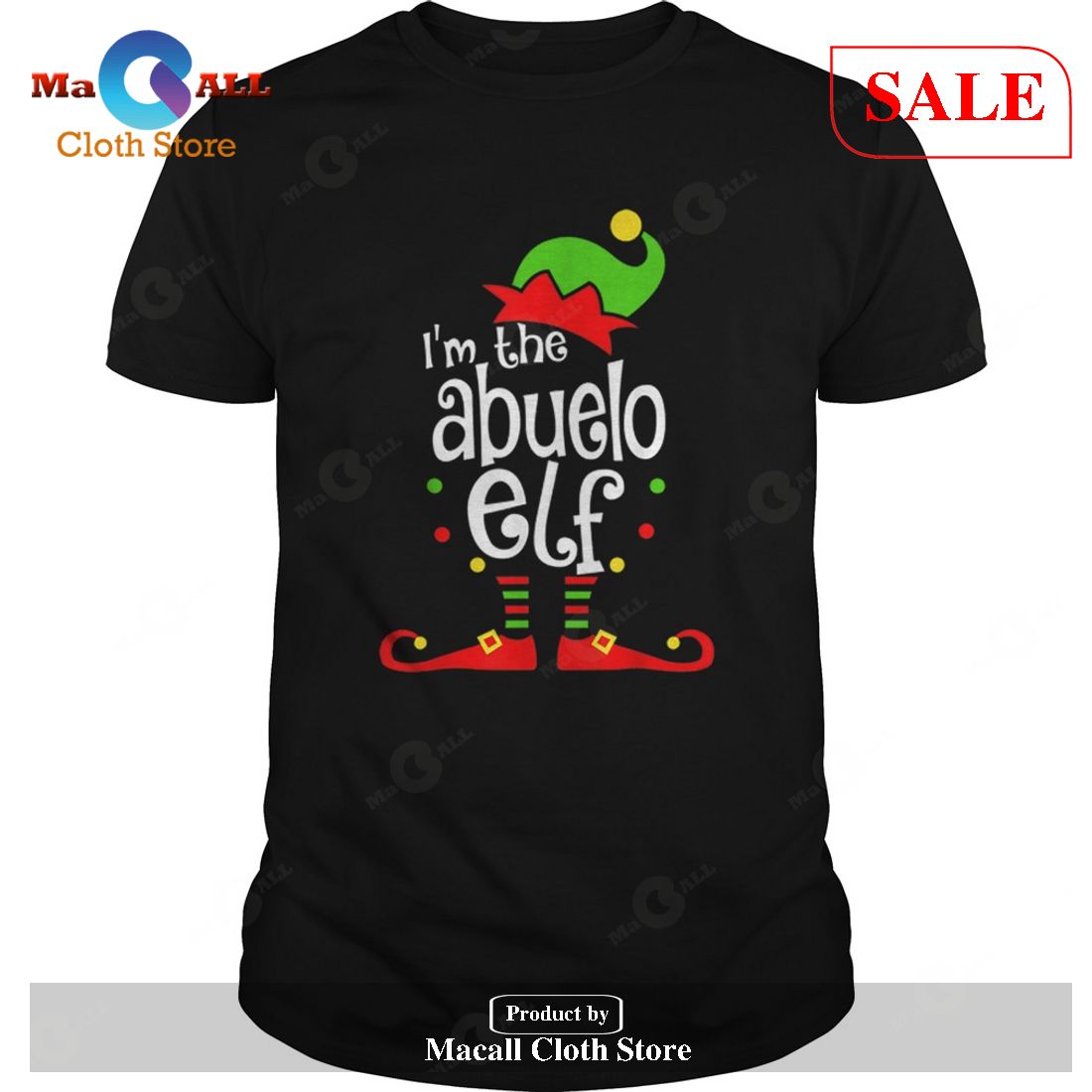 [SALE] Abuelo Elf Christmas Spanish Grandpa Matching Family Xmas T-Shirt