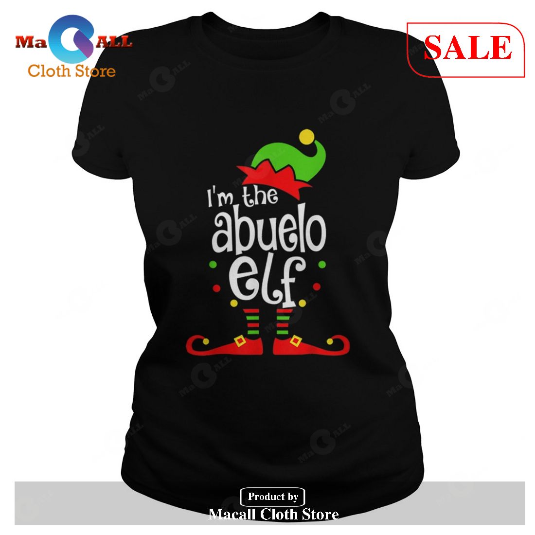 [SALE] Abuelo Elf Christmas Spanish Grandpa Matching Family Xmas T-Shirt