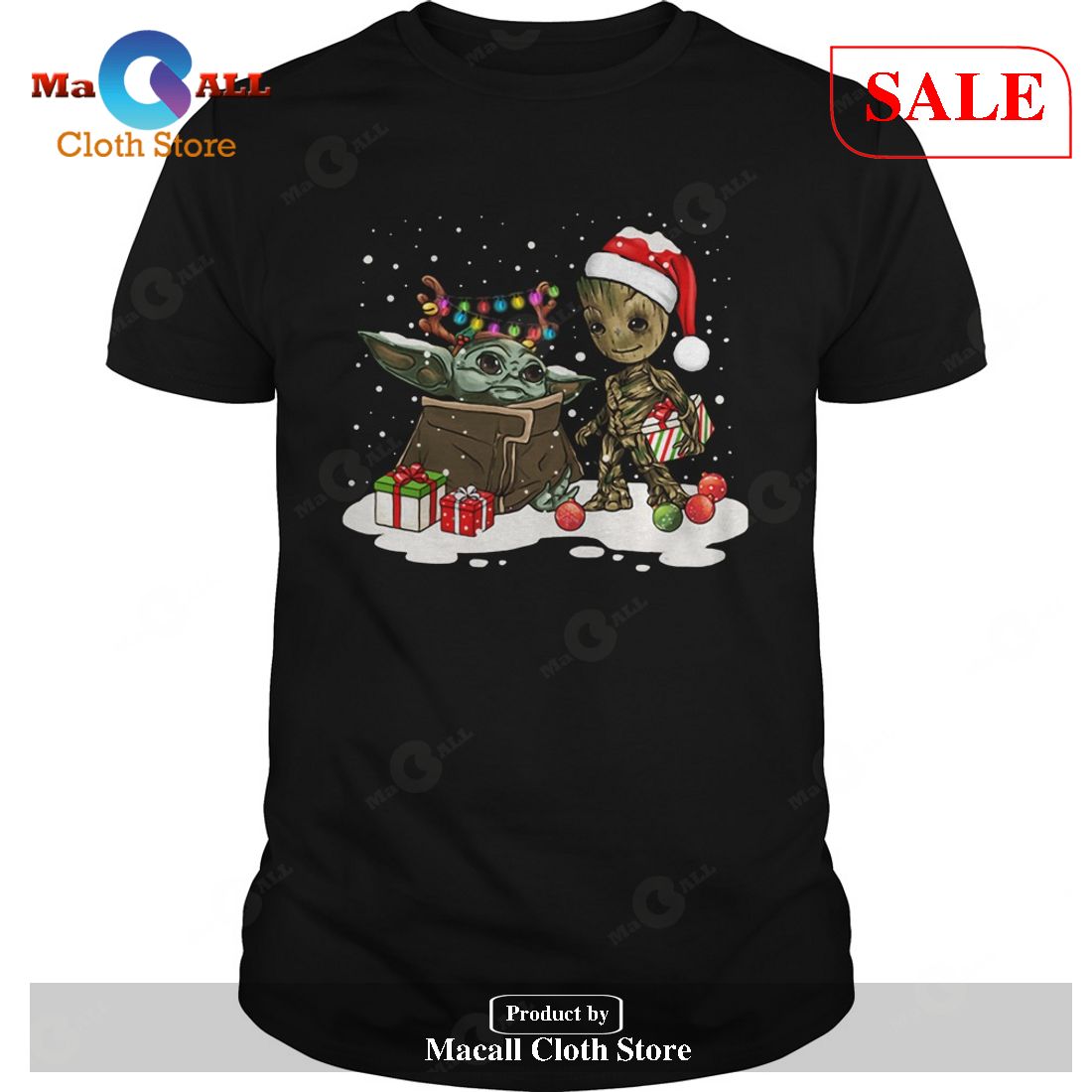 [SALE] Baby Yoda And Baby Groot Christmas T-Shirt