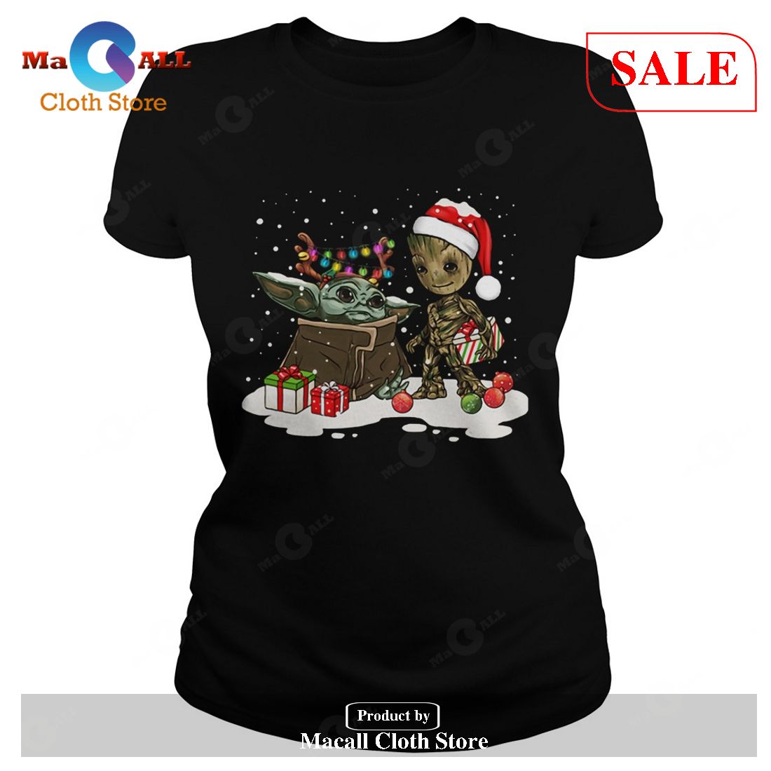 [SALE] Baby Yoda And Baby Groot Christmas T-Shirt