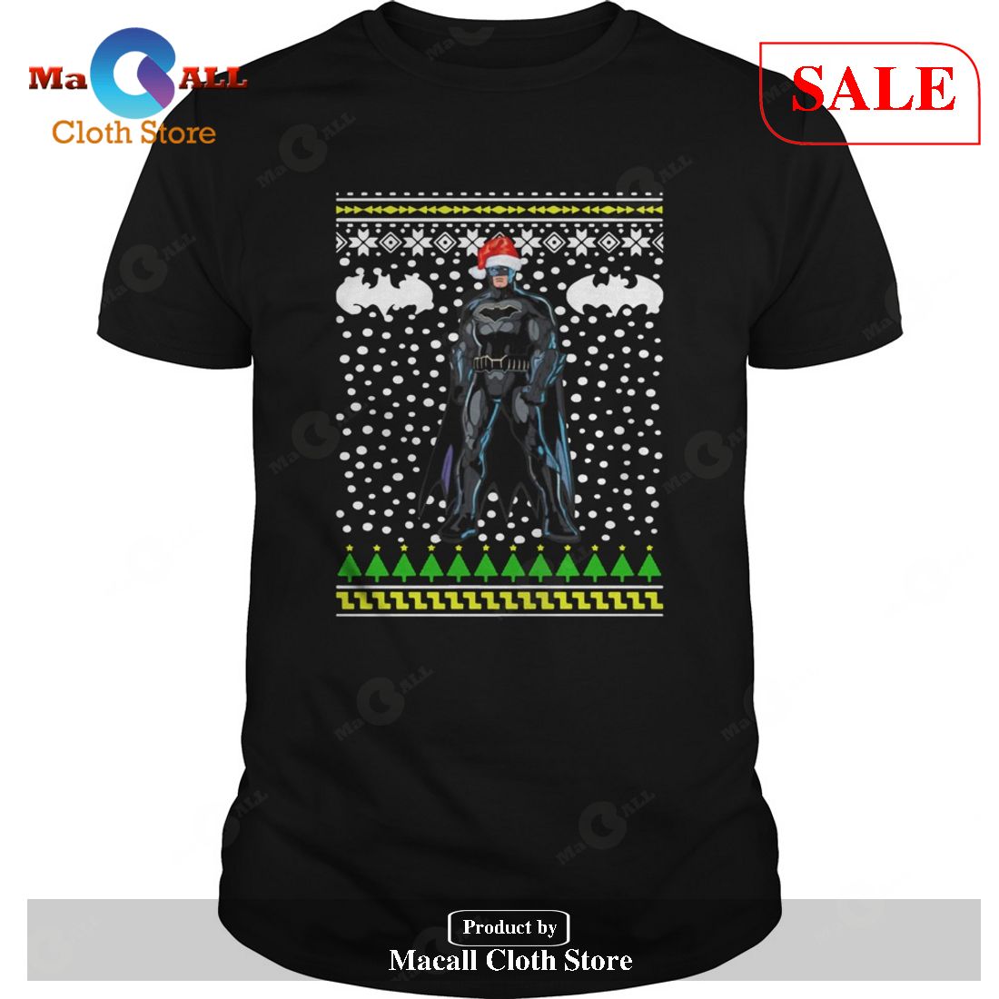 [SALE] Batman Santa Hat Ugly Christmas T-Shirt