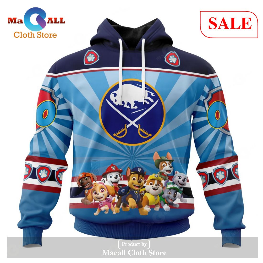 [SALE] Personalized NHL Buffalo Sabres Special Paw Patrol Kits Hoodie Sweatshirt 3D