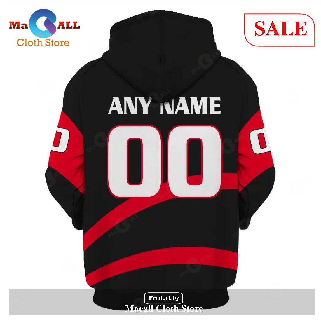 NHL Ottawa Senators Custom Name Number Special Reverse Retro Redesign Jersey  Zip Up Hoodie