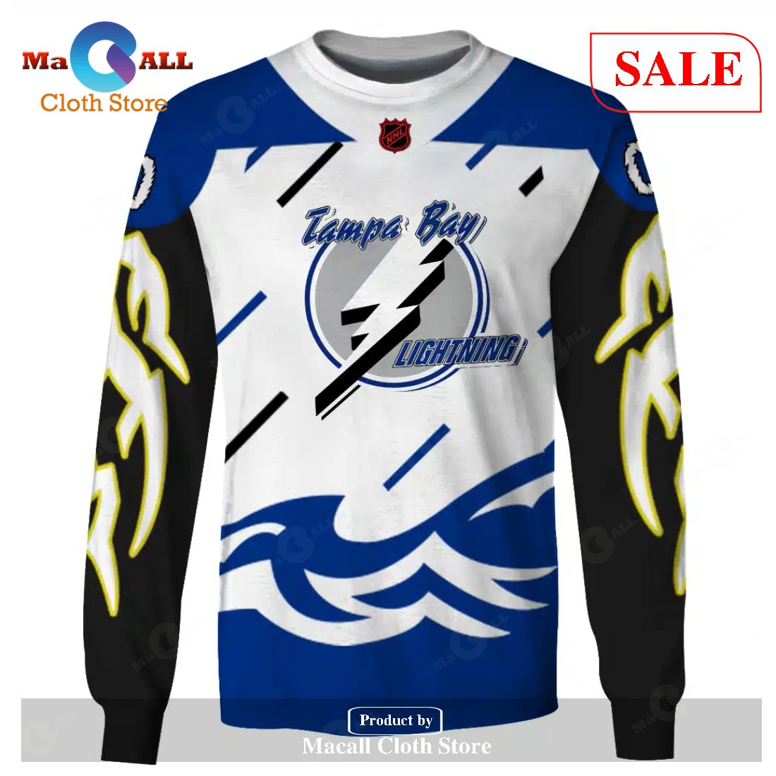 Custom Name & Number NHL Tampa Bay Lightning Reverse Retro Alternate Shirt  Hoodie 3D - Bring Your Ideas, Thoughts And Imaginations Into Reality Today