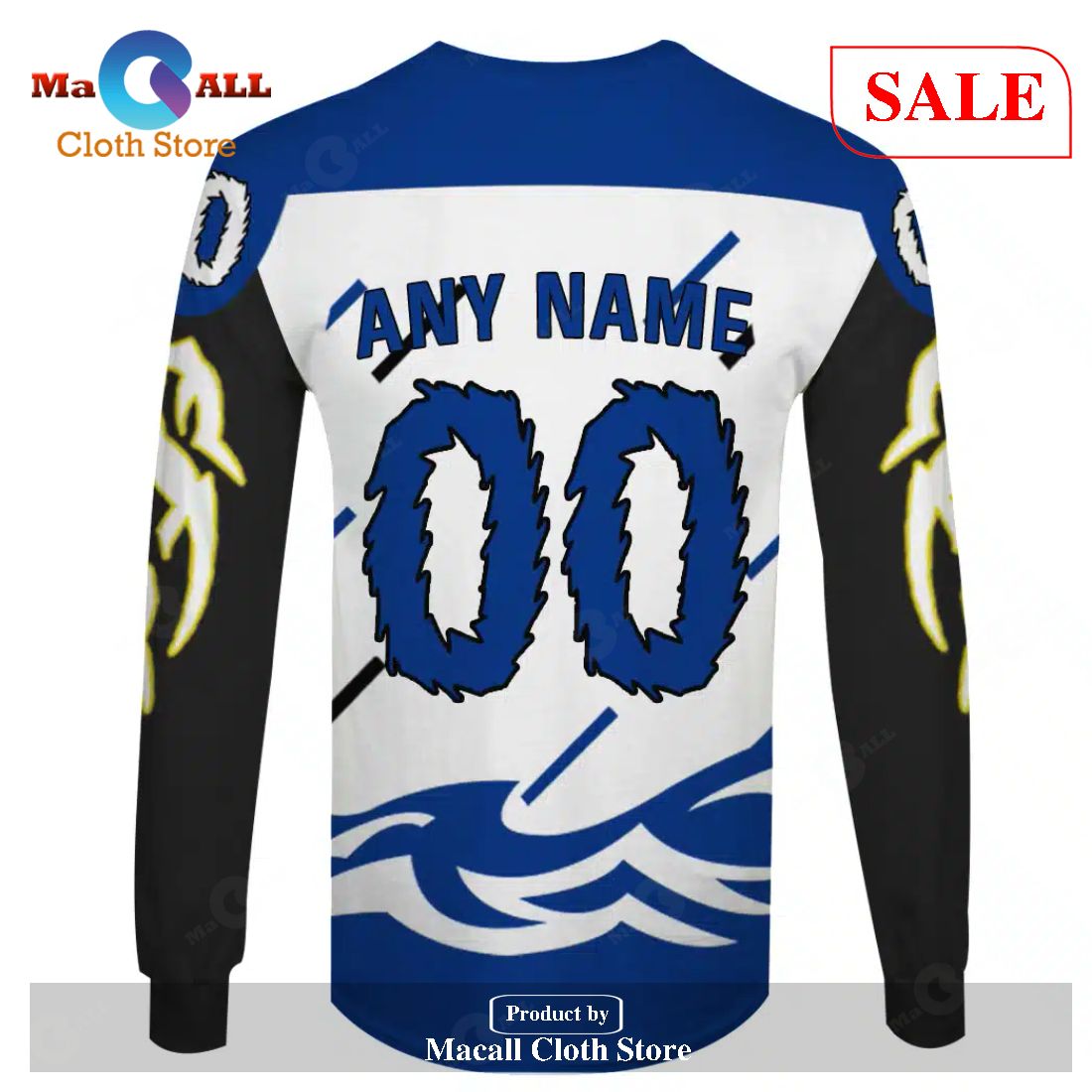 Custom Name & Number NHL Tampa Bay Lightning Reverse Retro