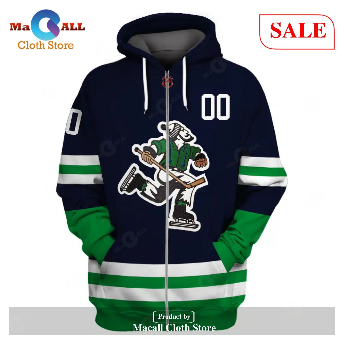 [SALE] Personalized Name And Number NHL Reverse Retro Jerseys Vancouver Canucks Hoodie Sweatshirt 3D