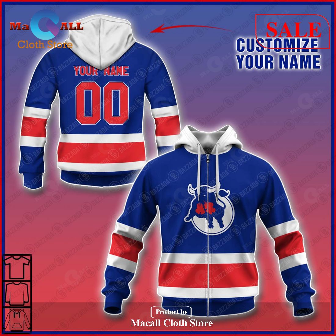 [SALE] Personalized WHA Retro Birmingham Bulls Blues 1972 Hoodie Sweatshirt 3D LIMITED EDITION