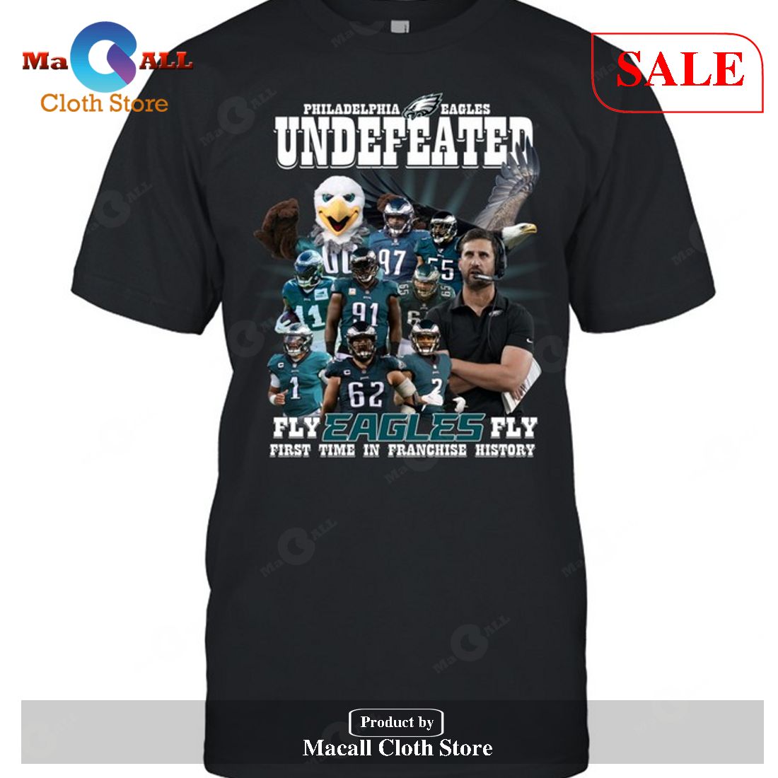 [SALE] Philadelphia Eagles Football Fly Eagles Fly Undefeated-Unisex T-Shirt
