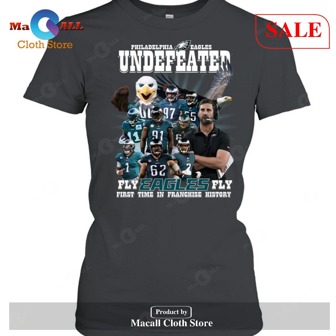 [SALE] Philadelphia Eagles Football Fly Eagles Fly Undefeated-Unisex T-Shirt