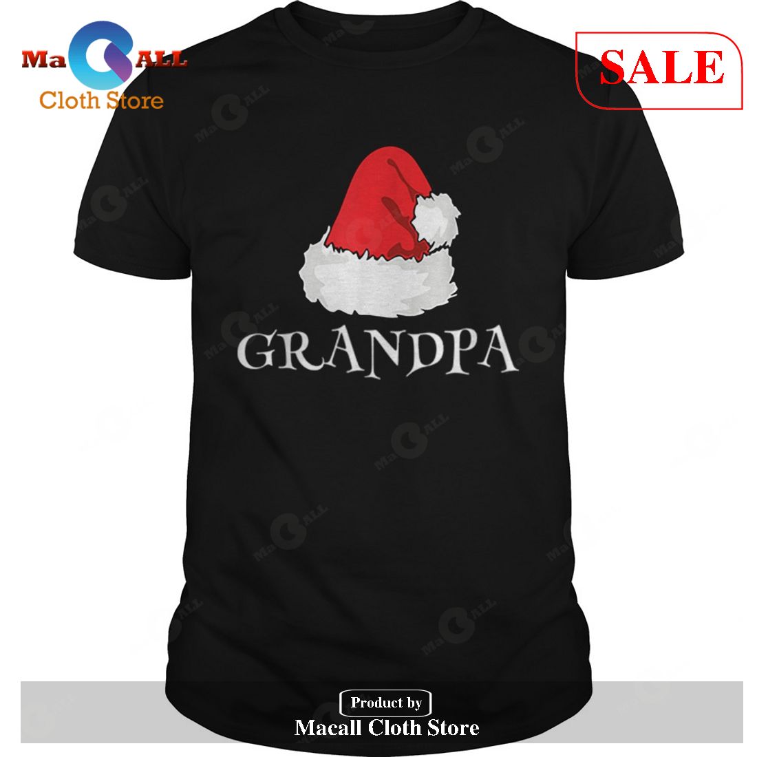 [SALE] Christmas Grandpa Family Matching Pajama Santa Hat T-Shirt