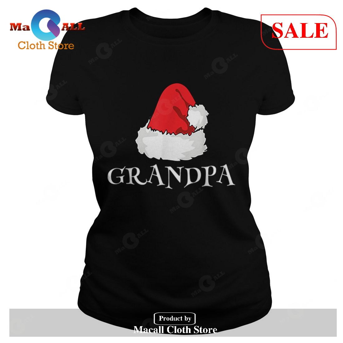 [SALE] Christmas Grandpa Family Matching Pajama Santa Hat T-Shirt
