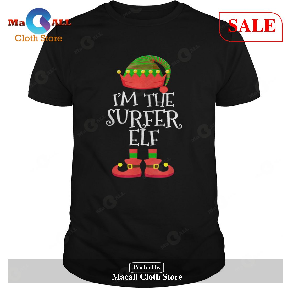 [SALE] IM THE Surfer ELF Christmas Xmas Funny Elf Group Costume T-Shirt