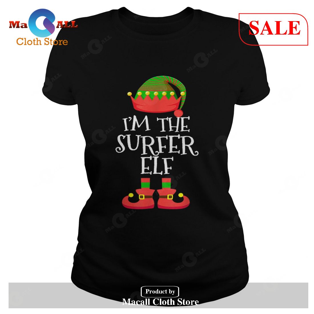 [SALE] IM THE Surfer ELF Christmas Xmas Funny Elf Group Costume T-Shirt