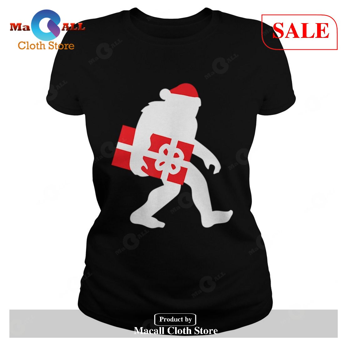[SALE] Nice Bigfoot Carrying Christmas T-Shirt