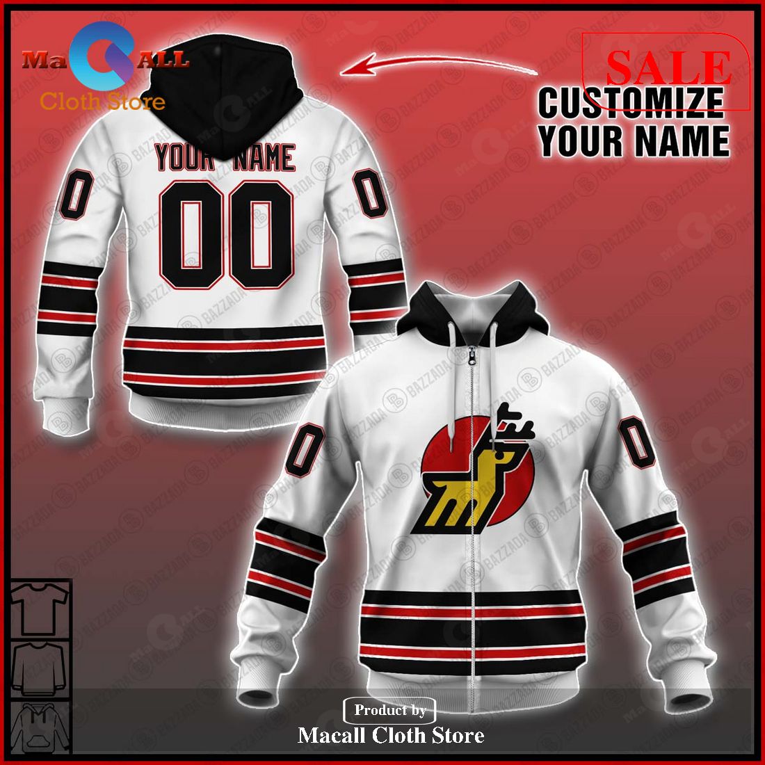 [SALE] Personalized WHA Retro Michigan Stags White 1972 Hoodie Sweatshirt 3D LIMITED EDITION