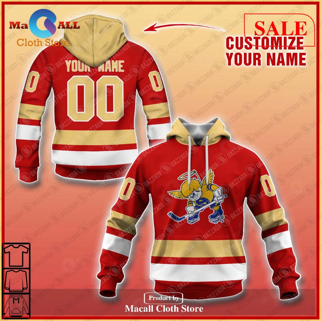 [SALE] Personalized WHA Retro Minnesota Fighting Saints Red 1978 Hoodie Sweatshirt 3D LIMITED EDITION