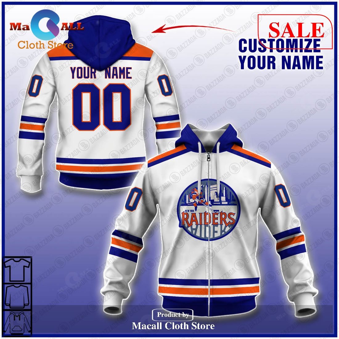 [SALE] Personalized WHA Retro New York Raiders White 1973 Hoodie Sweatshirt 3D LIMITED EDITION