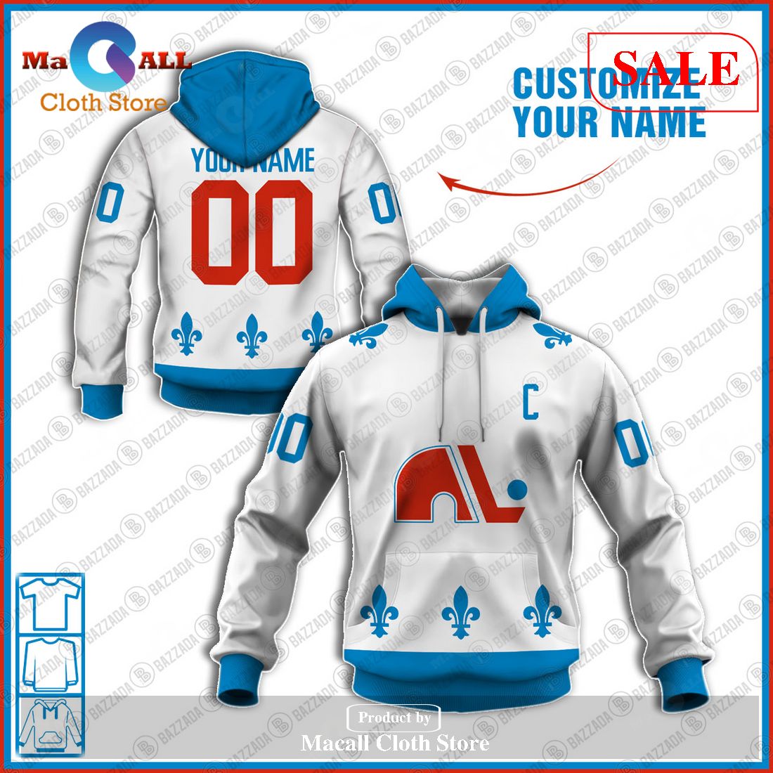 [SALE] Personalized WHA Retro Nordiques White 1972 Hoodie Sweatshirt 3D LIMITED EDITION