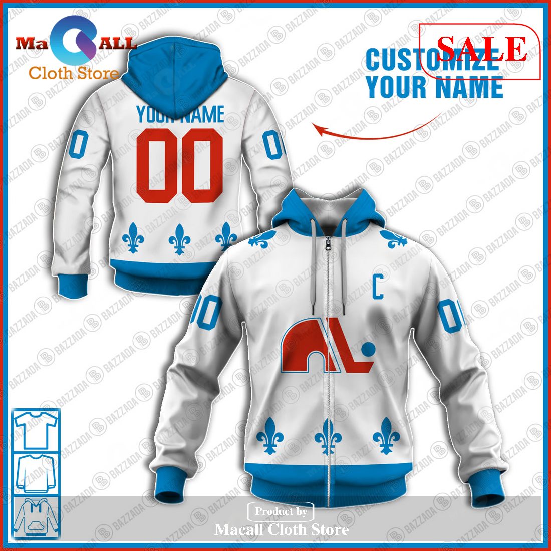 [SALE] Personalized WHA Retro Nordiques White 1972 Hoodie Sweatshirt 3D LIMITED EDITION