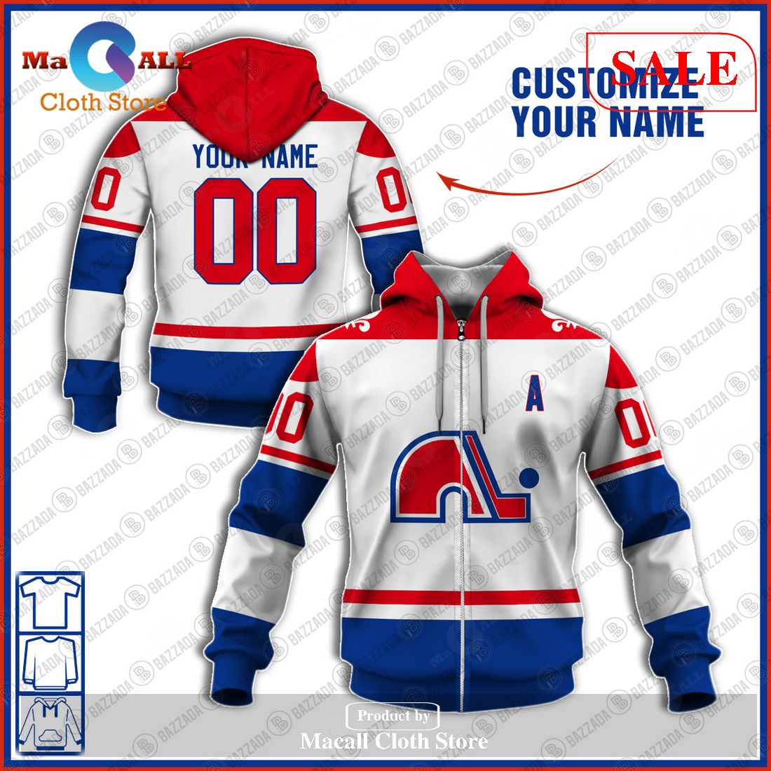 [SALE] Personalized WHA Retro Nordiques White 1974 Hoodie Sweatshirt 3D LIMITED EDITION