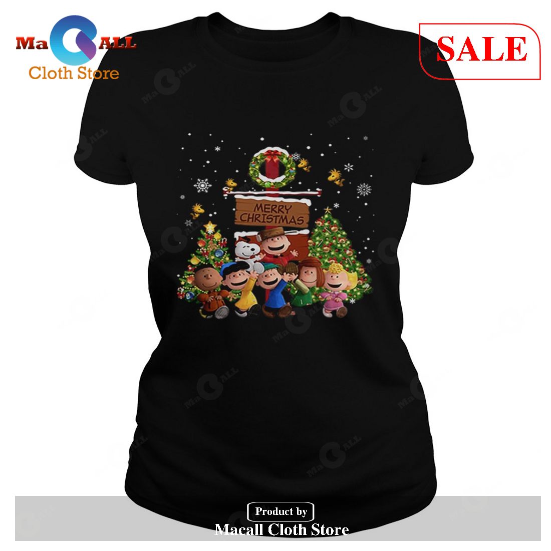 [SALE] Peanuts characters Merry Christmas T-Shirt